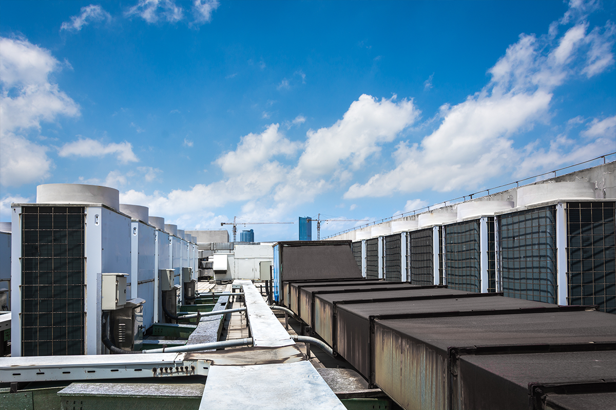 Commercial-HVAC-with-Blue-Sky